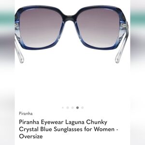 Piranha Oversize Crystal Blue Sunglasses for Women